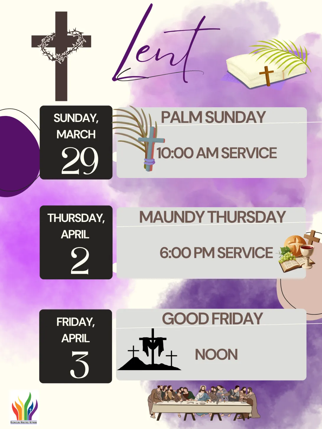 lenten schedule